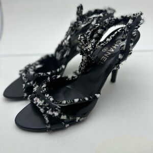 Chanel Black and White Women's Heels